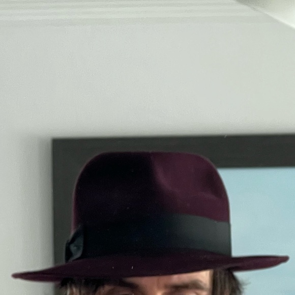 Dobbs Burgundy Fedora size 7 1/8 57cm - Picture 4 of 5